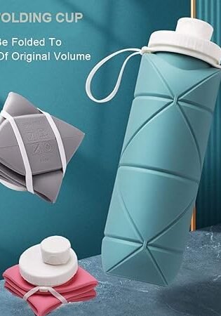 SPECIAL MADE Collapsible Water Bottles Leakproof Valve Reusable BPA Free Silicone Foldable Travel Water