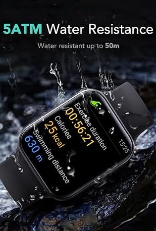 SKG Smart Watch, Fitness Tracker with 5ATM Swimming Waterproof