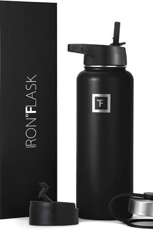 IRON °FLASK Sports Water Bottle-Double Walled, Insulated Thermos, Metal Canteen